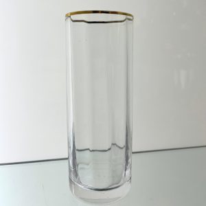 Carlo Moretti Murano Bicchiere in Vetro Soffiato con Filo Oro