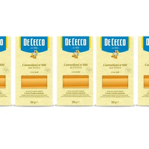 5 X DE CECCO CANNELLONI N. 100 ALL’UOVO 250 GR