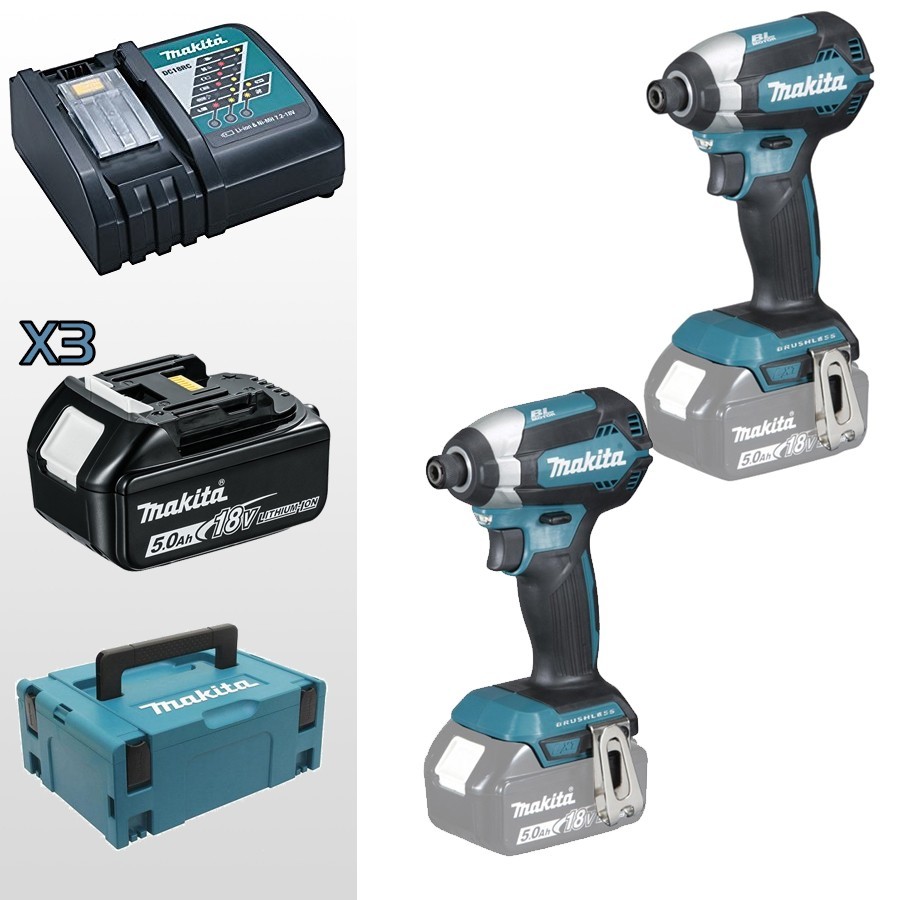 MAKITA KIT LI-ION 18V 5,0 AH mod. DLX2236TJ1 NUOVO GARANZIA ITALIA - immagine 2
