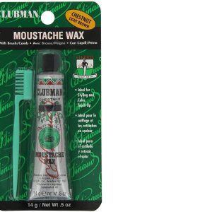 Clubman Moustache wax Cera baffi marrone