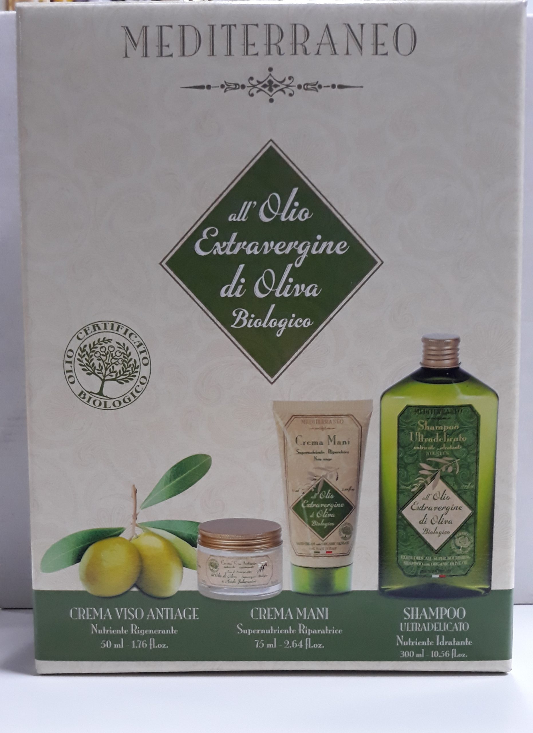 ATHENA’S MEDITERRANEO ALL’OLIO EXTRAVERGINE DI OLIVA BIOLOGICO CONFEZIONE CREMA VISO ANTIAGE+CREMA MANI+SHAMPOO ULTRADELICATO - immagine 2