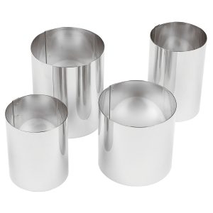 Anello per impiattare in acciaio inox –  cm 9 x 11h