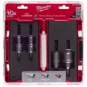 Milwaukee 4932479058 SET SEGA A TAZZA TCT PER METALLO 4 PEZZI