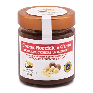 Crema di nocciole e cacao senza zuccheri aggiunti