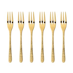 Sambonet Set 6 Forchettine Dolce Venezia PVD Gold