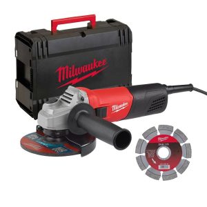 Milwaukee SMERIGLIATRICE 115MM AG800-115E D-SET CON VALIGIA E DISCO
