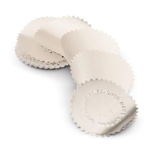 Etichette Adesive Argento per Timbro a Secco Diametro 55 mm Trodat Ideal 50 pezzi