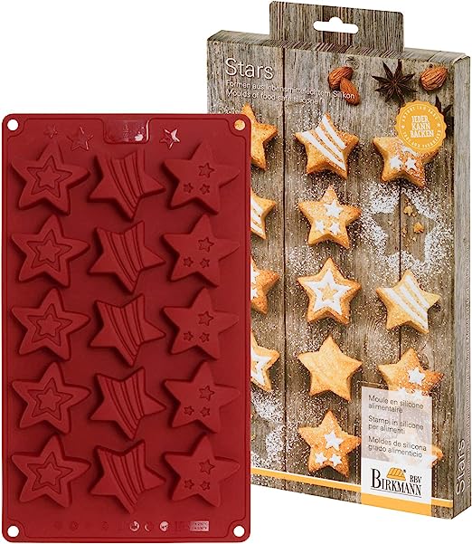 Stampo in Silicone Mini Tortini “Stelle di Natale” – Birkmann - immagine 2