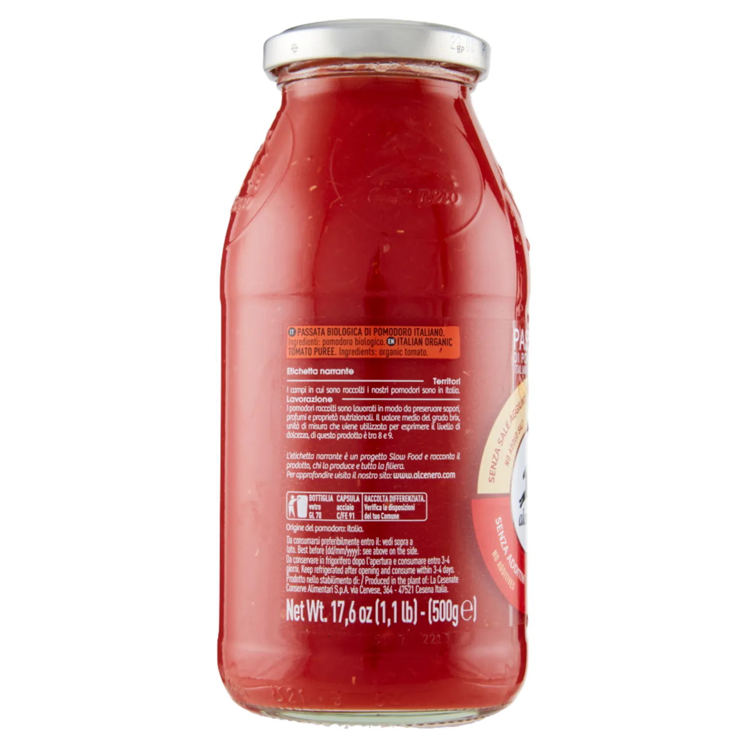 ALCE NERO PASSATA BIO 500 GR - immagine 3