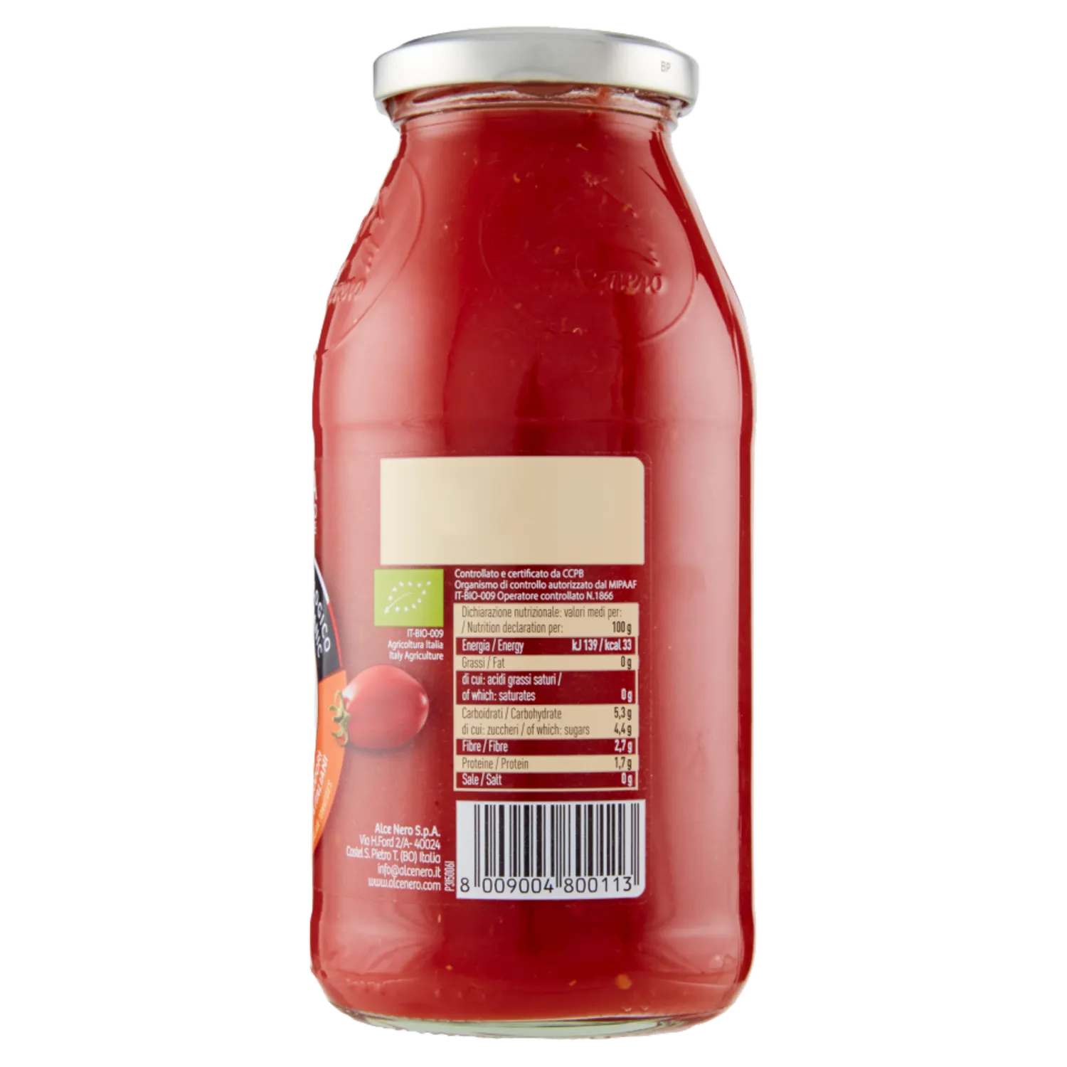 ALCE NERO PASSATA BIO 500 GR - immagine 4