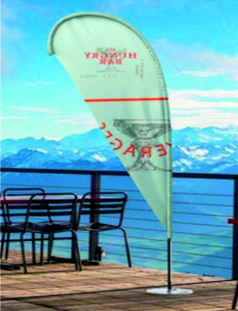 Espositore Bandiera Goccia Medium Dimensioni 95,2×250 cm Inclusa stampa - immagine 2