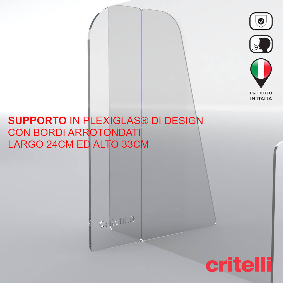 Divisorio separè parafiato di protezione con schermo trasparente 150X75 cm - immagine 5