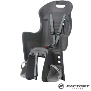 Seggiolino bici bimbo posteriore al portapacco Boodie grigio
