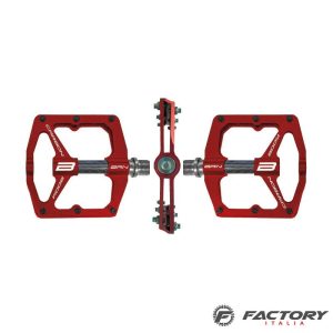 Pedali BRN Flat CNC 6 Pins Carbon rossi