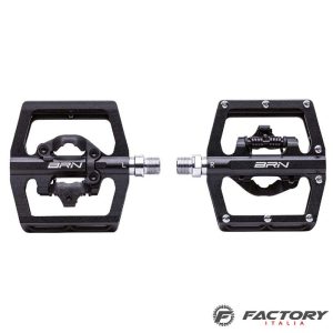 Pedali BRN Dual Function flat neri