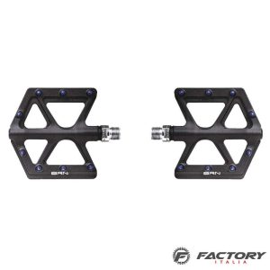 Pedali BRN Flat Kite carbon neri pin blu