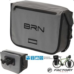 Borsa bici da viaggio BRN Adventure al manubrio grigio