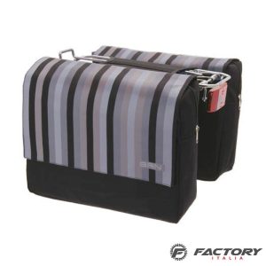 Borse bicicletta BRN Trendy a righe grigie