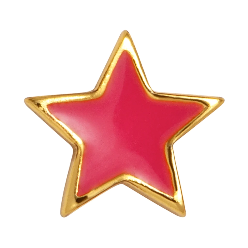 Lulu Copenhagen Orecchino Color Star Pink Placcato Oro - immagine 5