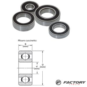 Cuscinetto al mozzo sfere in ceramica 17x30x7