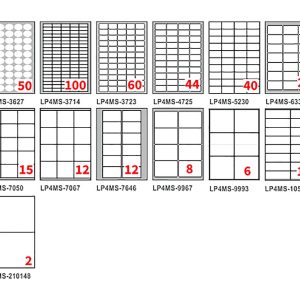 Etichette in Carta Bianca Multifunzione con Stampa Laser Inclusa in Bianco Nero