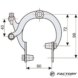 Freno bici classico in acciaio