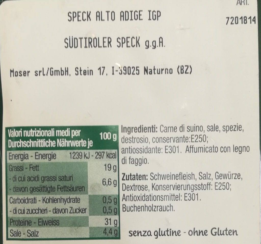 Speck Alto Adige Igp MOSER 0.4kg c.a. - immagine 3