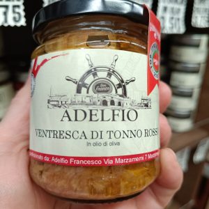 Adelfio Ventresca Di Tonno Rosso In Olio Di Oliva Vaso Vetro Gr.200