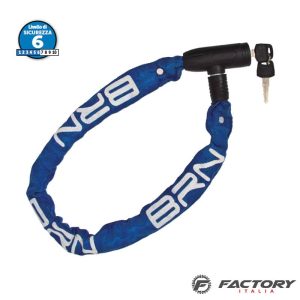 Lucchetto bicicletta a catena BRN blindo blu