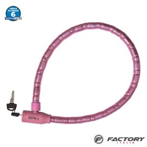 Lucchetto bicicletta a pitone mini BRN trendy rosa