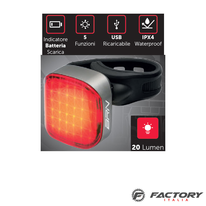 Luce bicicletta posteriore Cube