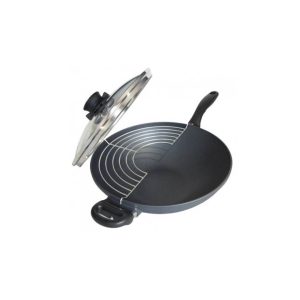 Wok con coperchio & griglia antiaderente (anche per Induzione) cm 32 – Swiss Diamond