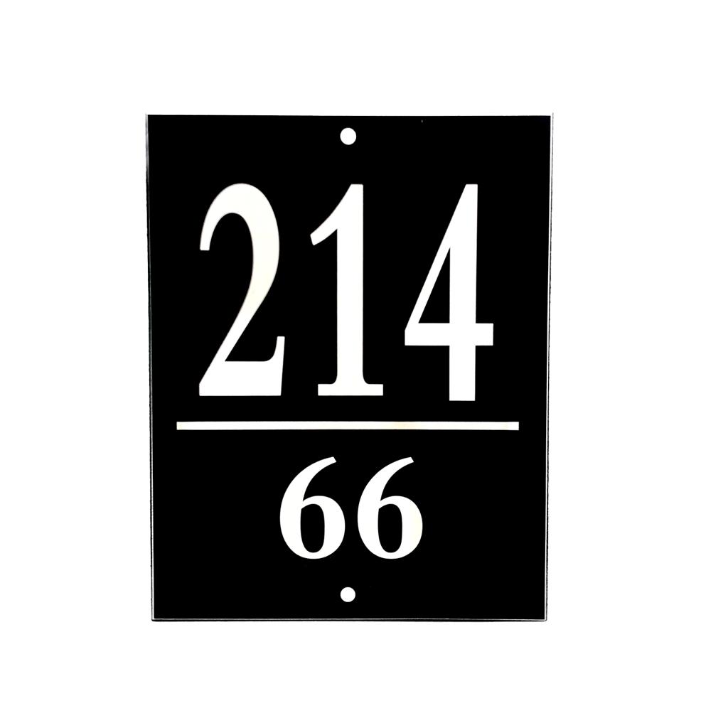 Numero civico in alluminio nero con stampa UV 11×14 cm - immagine 2