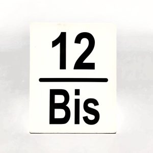 Numero civico in alluminio bianco con stampa UV 11×14 cm