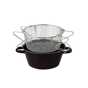 Padella Alta per Friggere con Inserto in Acciaio cm 26 Riess