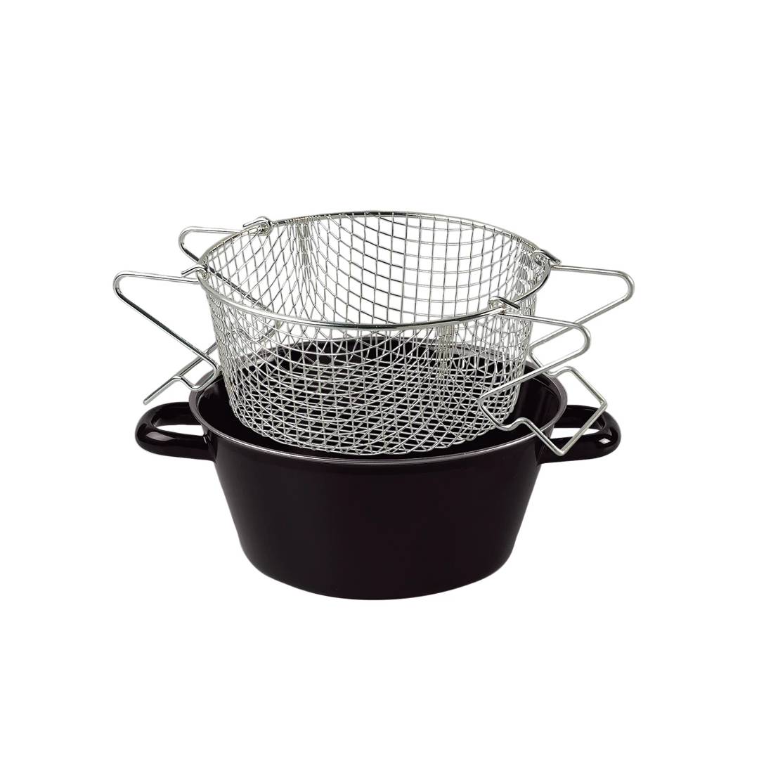 Padella Alta per Friggere con Inserto in Acciaio cm 26 Riess - immagine 2