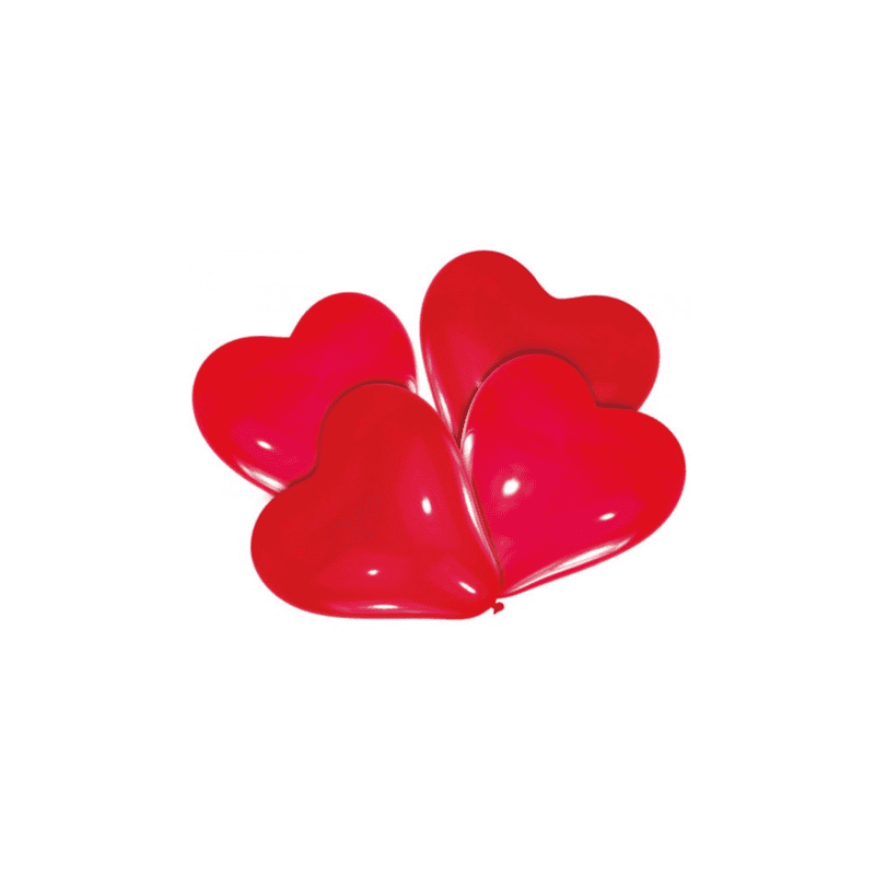 Palloncini Cuore Rosso in Lattice 30CM 4PZ - immagine 2