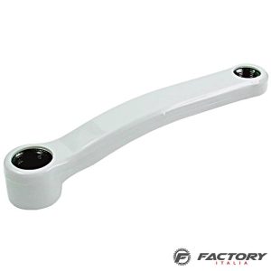 Pedivella bici in acciaio plastificato piegata grigia