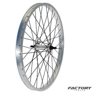 Ruota bici 20 pollici posteriore 1 velocità nera in alluminio