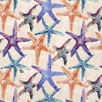 IHR Schonhuber Tovaglioli di Carta Starfish Allover Coral