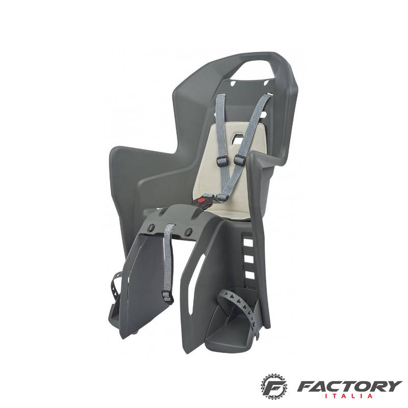 Seggiolino bici posteriore portapacchi grigio Koolah - immagine 2