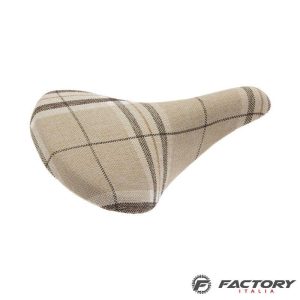 Sella bici fixed in Tessuto donna crema