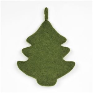 Sottopentola tondo in Feltro di Lana “Abete di Natale” cm 21