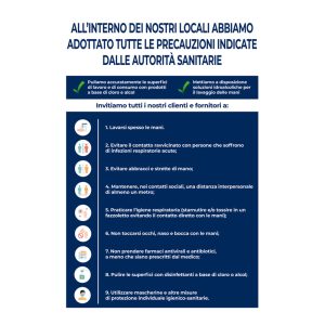Cartello Covid Protocollo di Sicurezza e Anticontagio