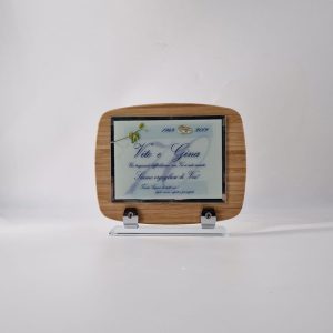Targa Vetro-Cristallo e Legno
