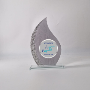 Targa sagoma a Goccia in Vetro-Cristallo