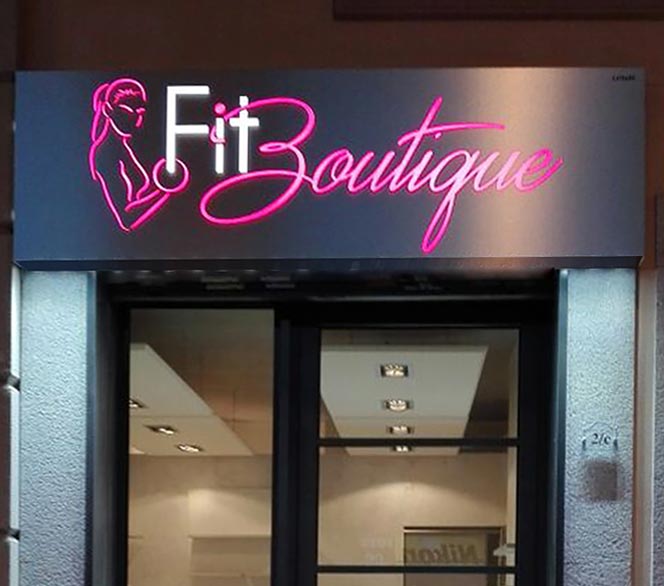 Insegna luminosa a Led cassonetto traforato e retroilluminato su misura fino a max 250X50 cm - immagine 2