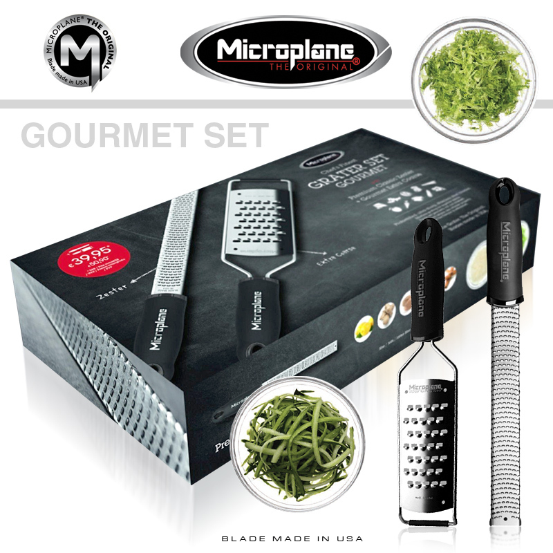 Microplane – Gourmet Set: Grattugia Zester & Grattugia Ultra Spessa - immagine 2
