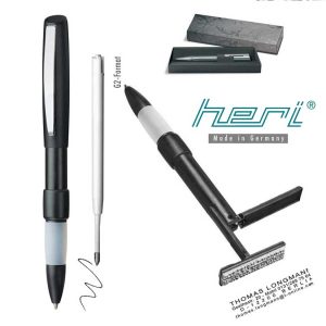 Penna Timbro Heri 50620 Rollerball autoinchiostrante nera 33×8,7mm nero