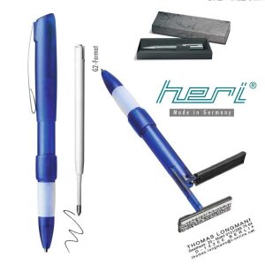 Penna Timbro Heri 50690 Penna timbro preinchiostrata blu 35,4×8,7 nero